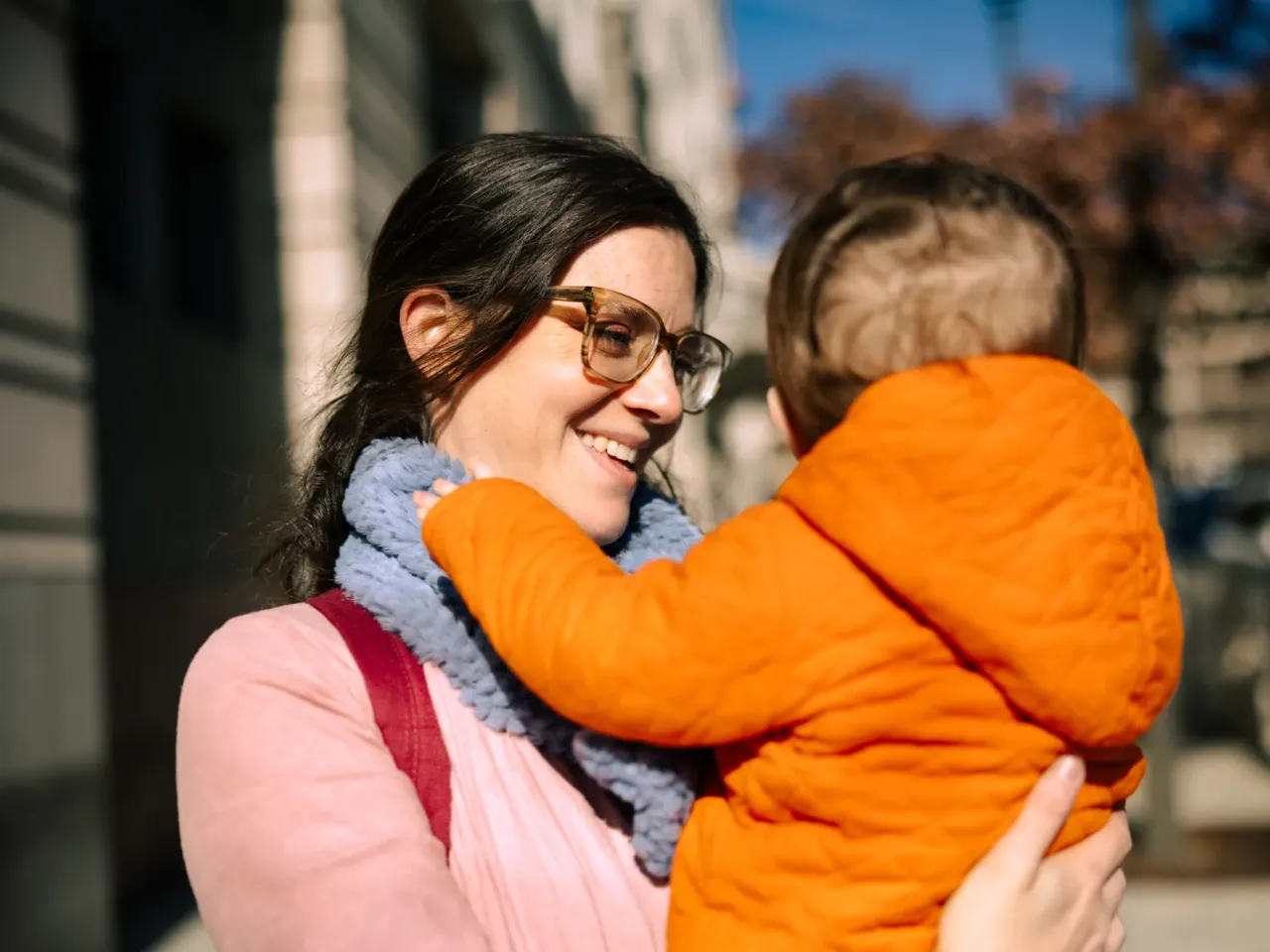 Florencia Paz holds her son after her naturalization ceremony at the E. Barrett Prettyman United States Court House in Washington, D.C., on Jan. 13.
