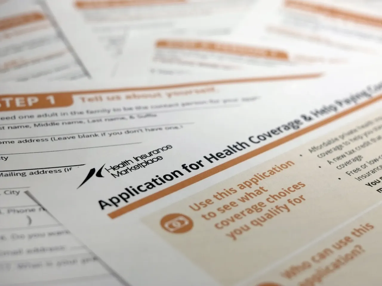This Sept. 11, 2013, file photo shows the federal government form for applying for health coverage in Washington.