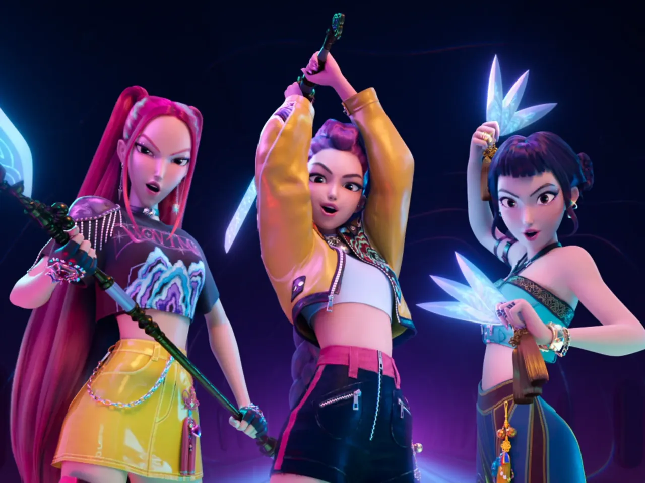'KPop Demon Hunters' HUNTR/X conquer the charts and claim their destiny 1 Kpop superstars Rumi, Mira and Zoey use their secret identities as badass demon hunters to protect their fans from an ever-present supernatural threat.