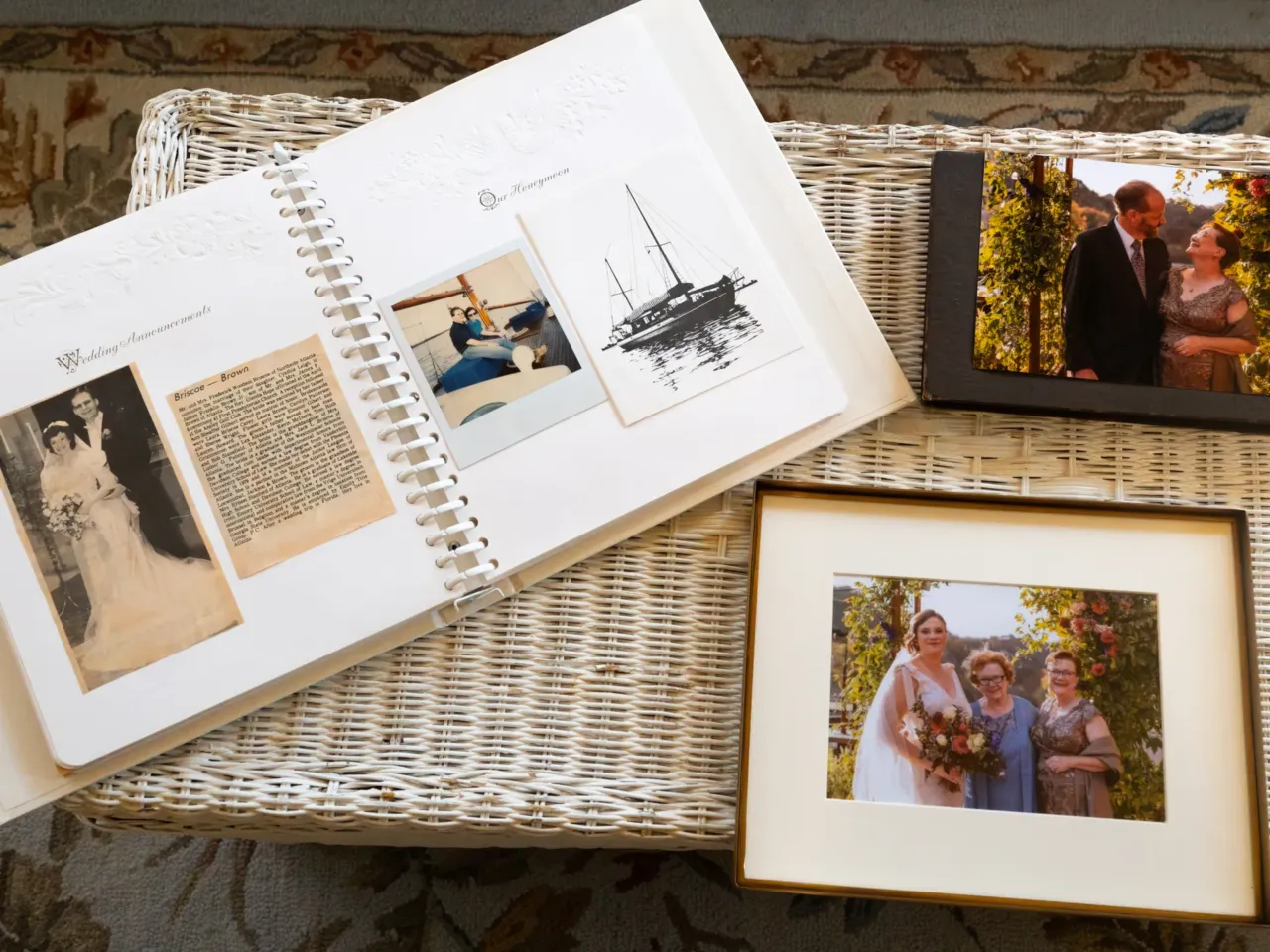 3 generations of women in one family show how choices on motherhood have changed 3 Photo albums and framed photos are on display at Cynthia's home.