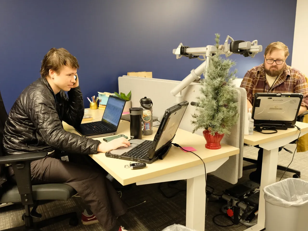 They help police with mental health calls. So why are 'mobile crisis' teams in crisis? 2 Crisis team members Evan Thiessen (left) and Luke Forney document calls and follow-up care for patients. In Montana, that type of work isn't reimbursed by private insurers or Medicaid.