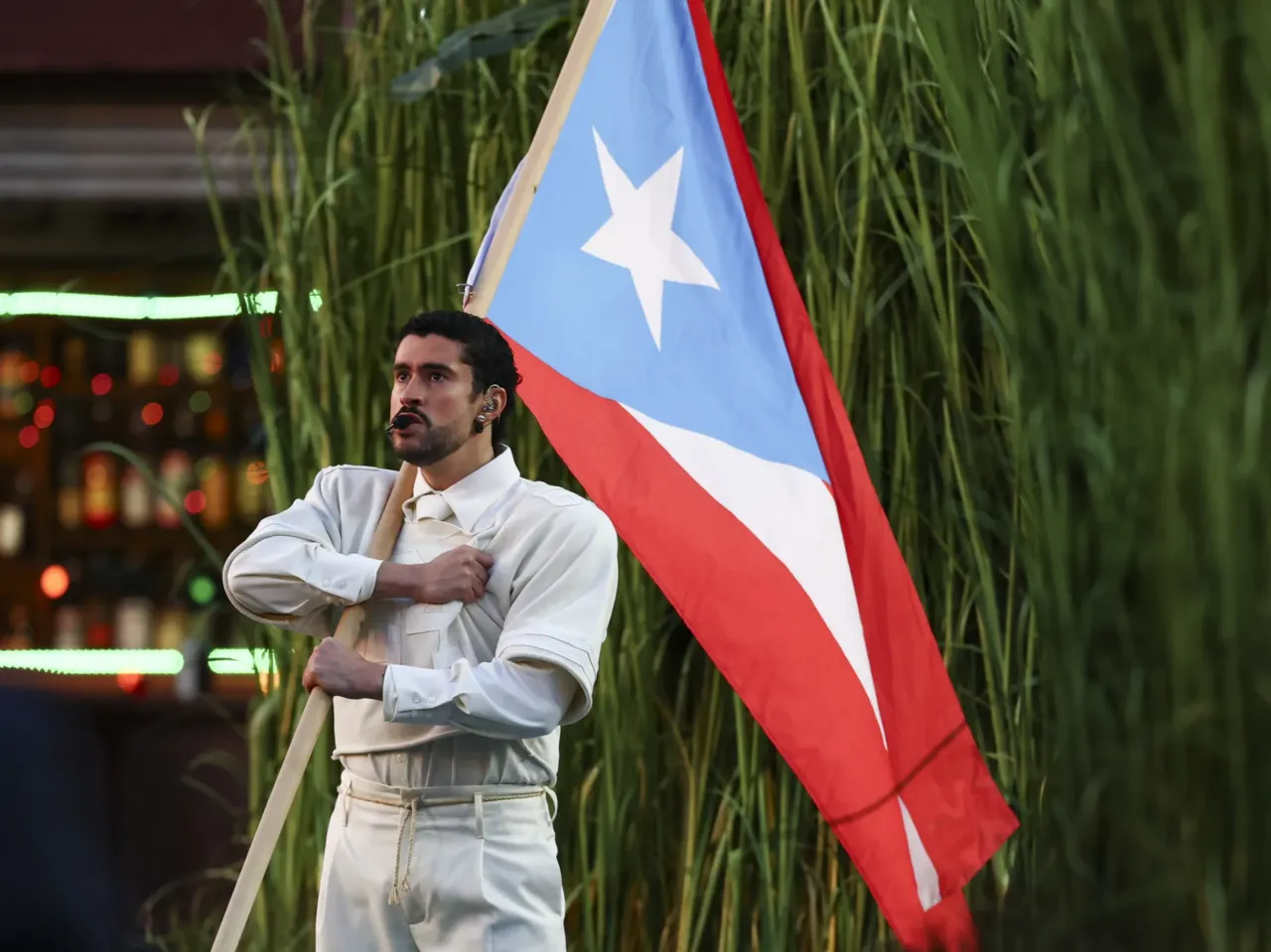 Bad Bunny makes Puerto Rico the home team in a vivid Super Bowl halftime show 4 Throughout his halftime show, Bad Bunny turned Puerto Rico's caught-between-two-worlds cultural identity into its superpower.