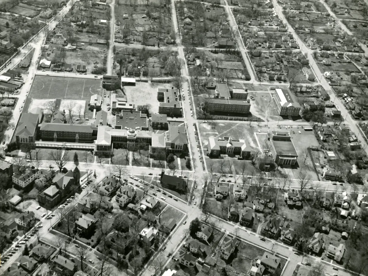 At Longwood, a journey toward racial reckoning 1 In this aerial image from the 1960s, Longwood College sits in the middle of the frame. At top of the frame is the triangle, a Black neighborhood targeted by the college for its expansion.
