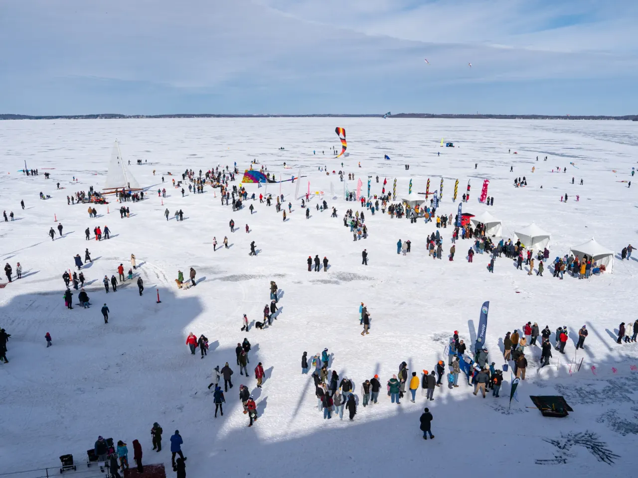 This community festival embraces the joys of a frozen lake — while it still has one 13 People gather on Lake Mendota for the 2026 Frozen Assets Festival on Saturday, Feb. 7, in Madison, Wis.