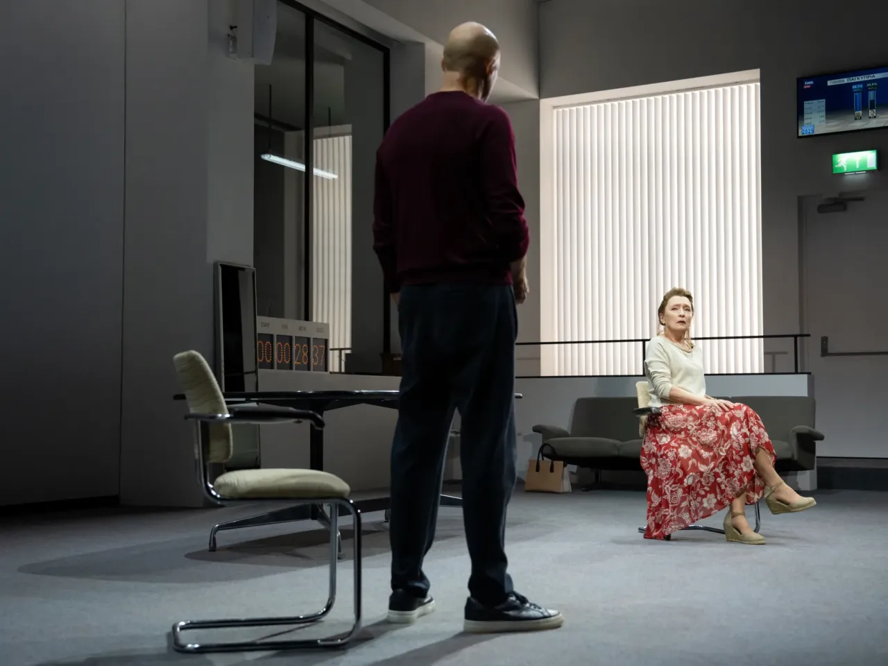 Lesley Manville says her stage and screen careers 'feed each other' 1 Mark Strong as Oedipus and Lesley Manville as Jocasta in Oedipus, which closed on Broadway in February.