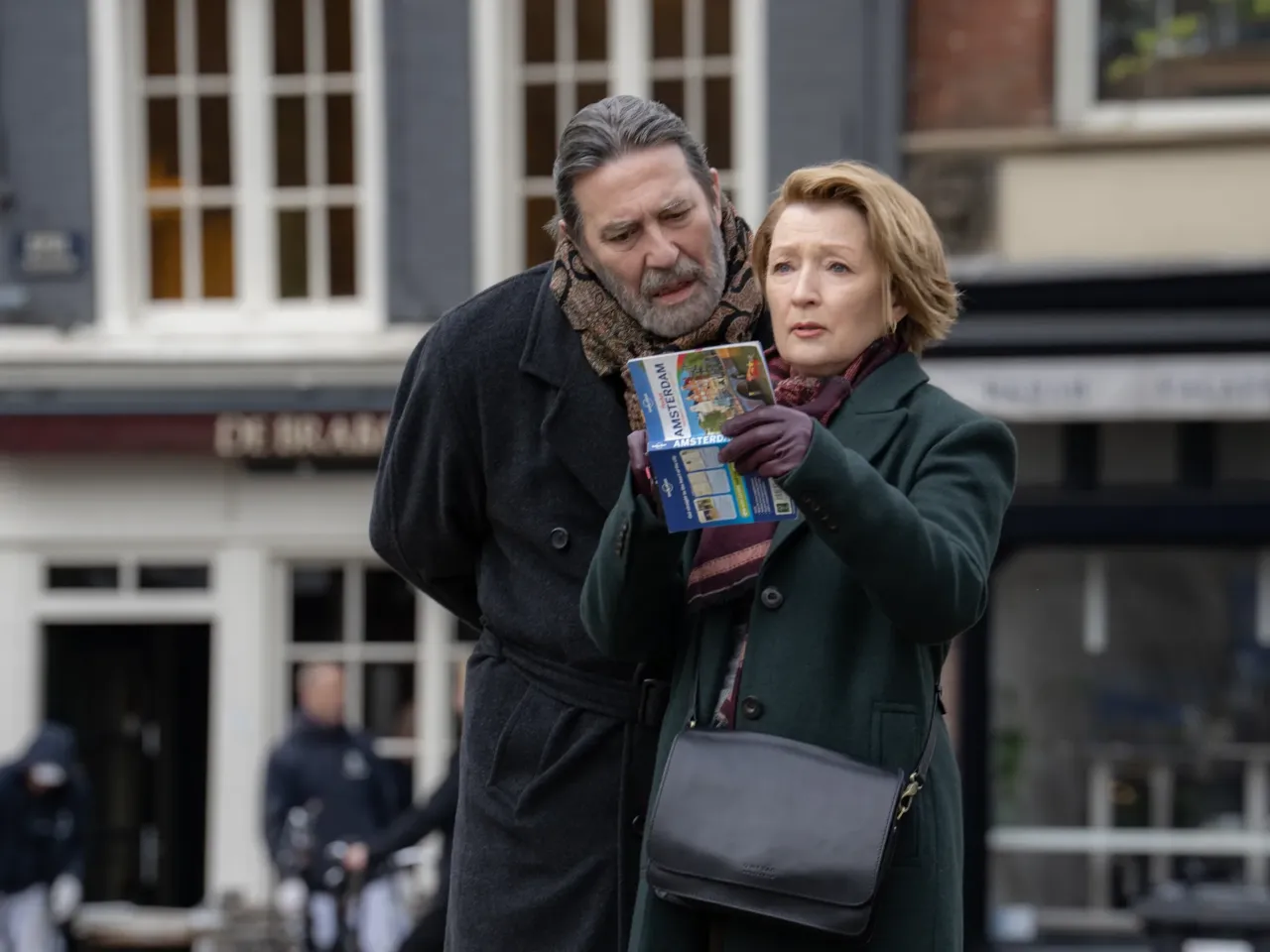 Ciarán Hinds as Gerry and Lesley Manville as Stella in director Polly Findlay's Midwinter Break.
