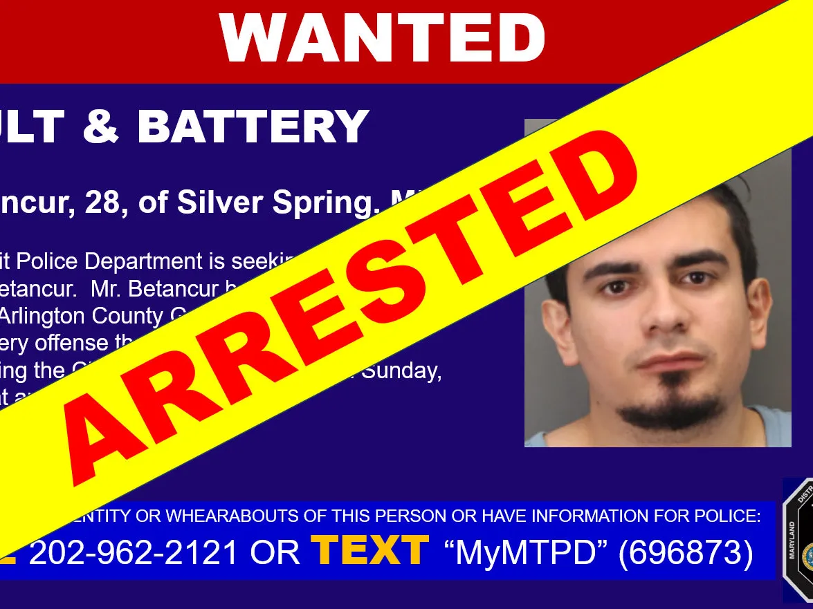 Bryan Betancur participated in the Jan. 6, 2021 riot at the U.S. Capitol and received a pardon from President Trump. On March 2, 2026, Betancur was arrested by the Metro Transit Police Department in the Washington, D.C. region on charges of assault and battery.