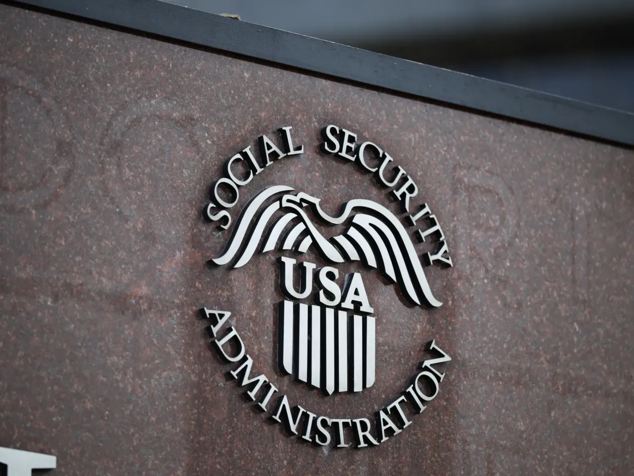 A sign in front of the entrance of the Security Administration's main campus on March 19, 2025 in Woodlawn, Maryland. Congress and the SSA's Inspector General are investigating whistleblower claims about whether Department of Government Efficiency staff may have misused Social Security data.