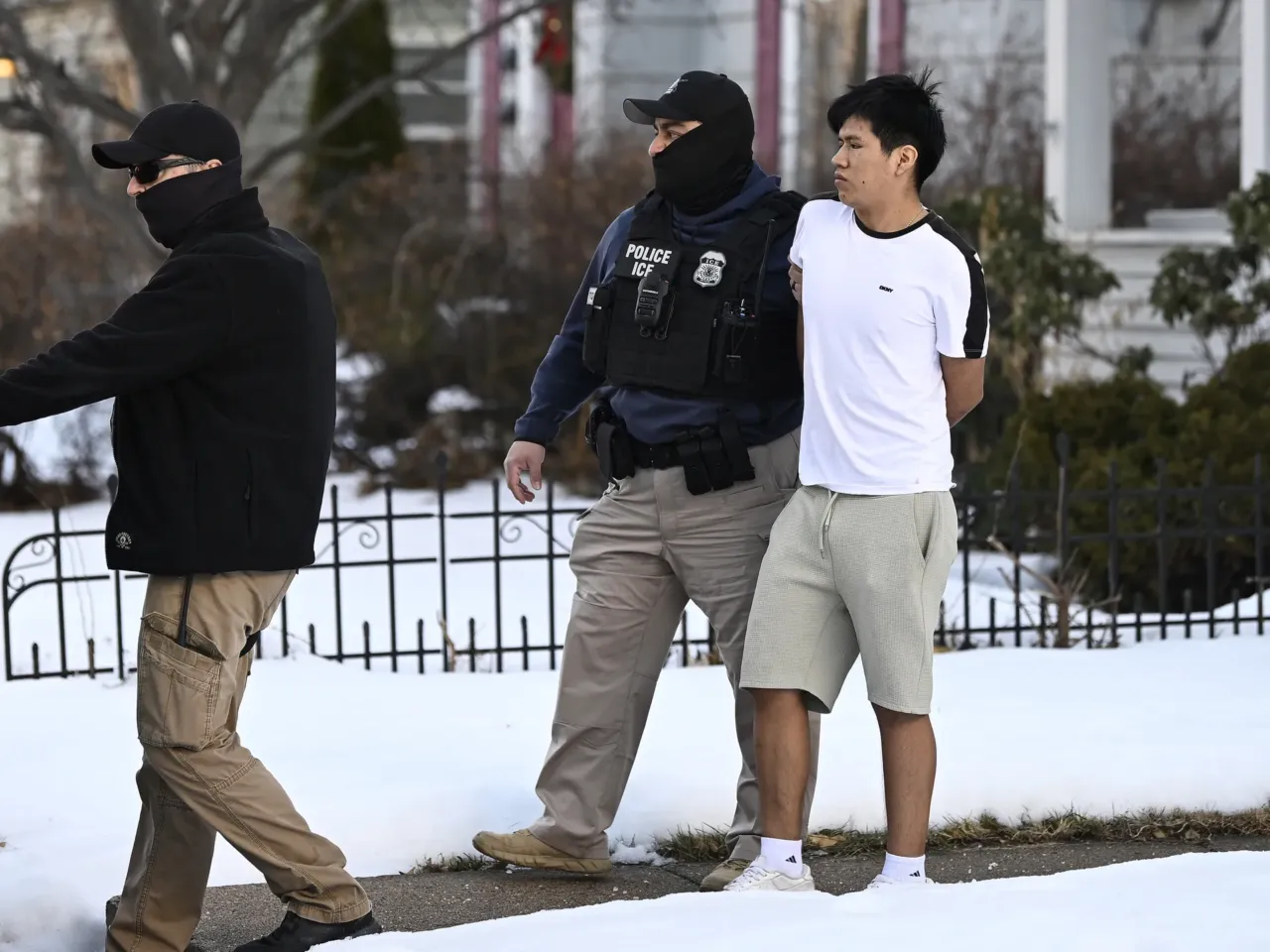 Medicaid can share data with ICE. Here's how that 180-degree change spreads fear 2 ICE agents detain a person on January 13, 2026 in Minneapolis. Arrests, detainments and deportations in Minnesota, Illinois and other states have engendered fear in immigrant communities, including among people with legal status.