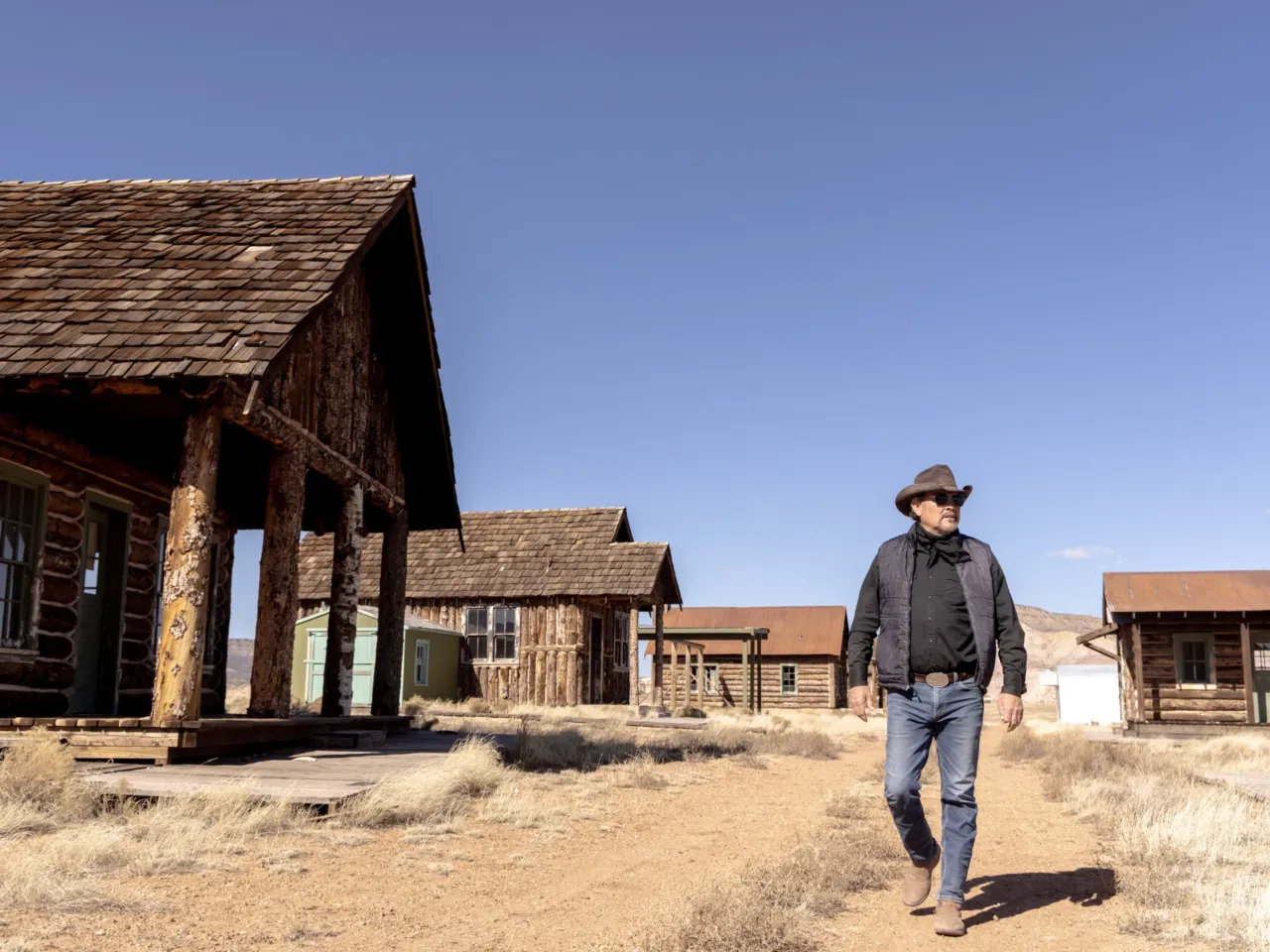 Reframing Georgia O'Keeffe's legacy and protecting the land she loved 6 David Manazares photographed on the set of the movie Oppenheimer, located at Ghost Ranch near Abiquiú, N.M., on March 11.