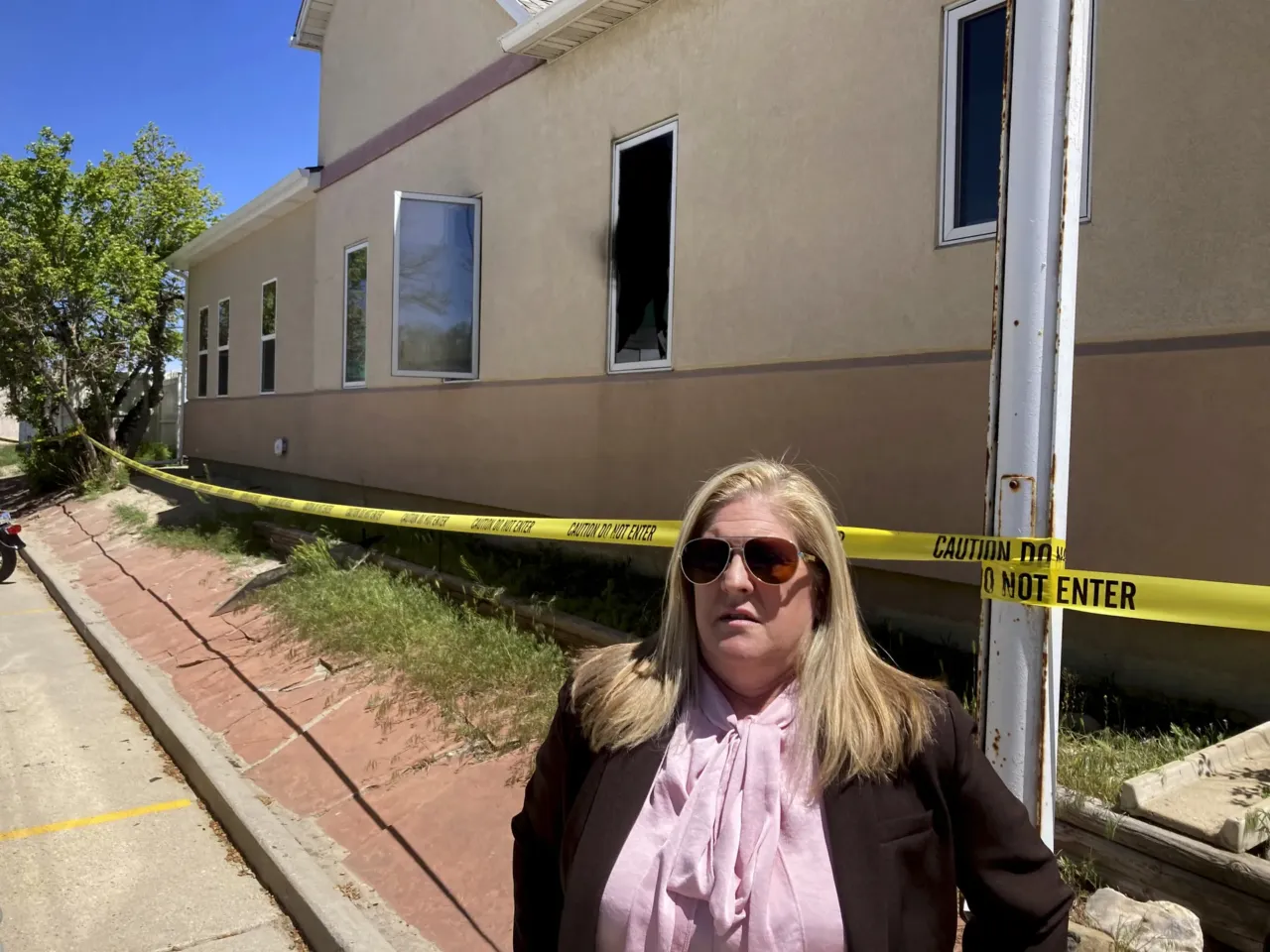 Red states move to protect crisis pregnancy centers using model legislation 1 Julie Burkhart stands outside the Wellspring Health Access clinic in Casper, Wyo., shortly after it was the target of an arsonist in 2022.