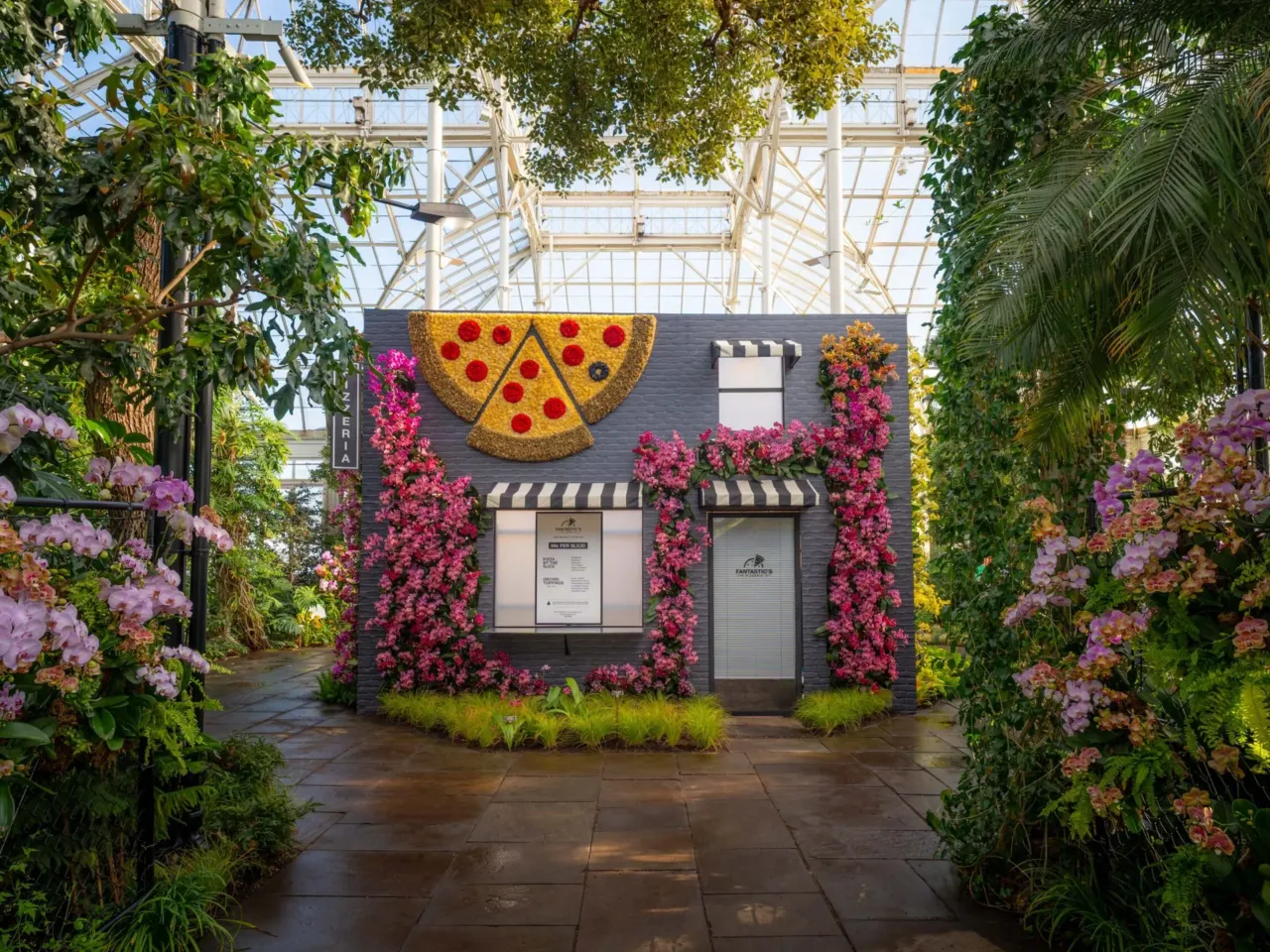 A mysterious floral artist brings beauty to fire escapes — and dumpsters 7 The pizza shop has a list of edible orchid toppings.
