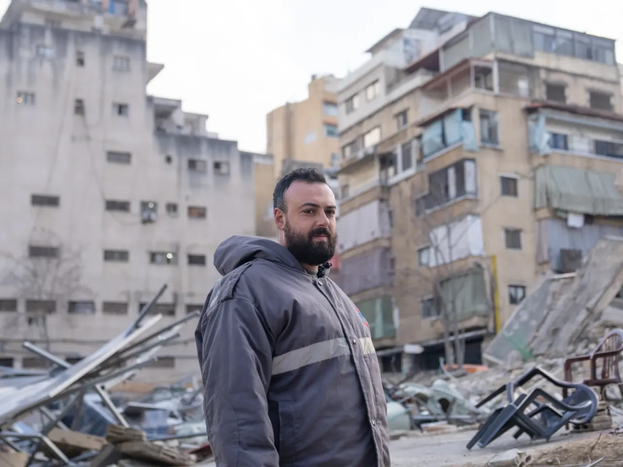 In Lebanon, more than 50 medics have been killed by Israel. Some say they're targeted 3 Mohammed Farhat is the operations director for the Islamic Health Authority, which includes Hezbollah's ambulance service. He stands at the site of an Israeli strike in a central part of Beirut.