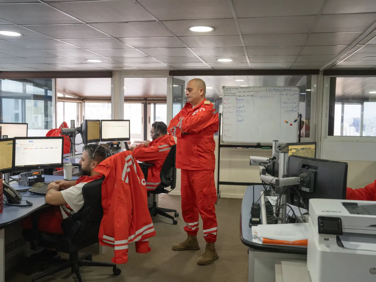 In Lebanon, more than 50 medics have been killed by Israel. Some say they're targeted 4 George Ghafary is the lead ambulance dispatcher for the Red Cross in southern Beirut.
