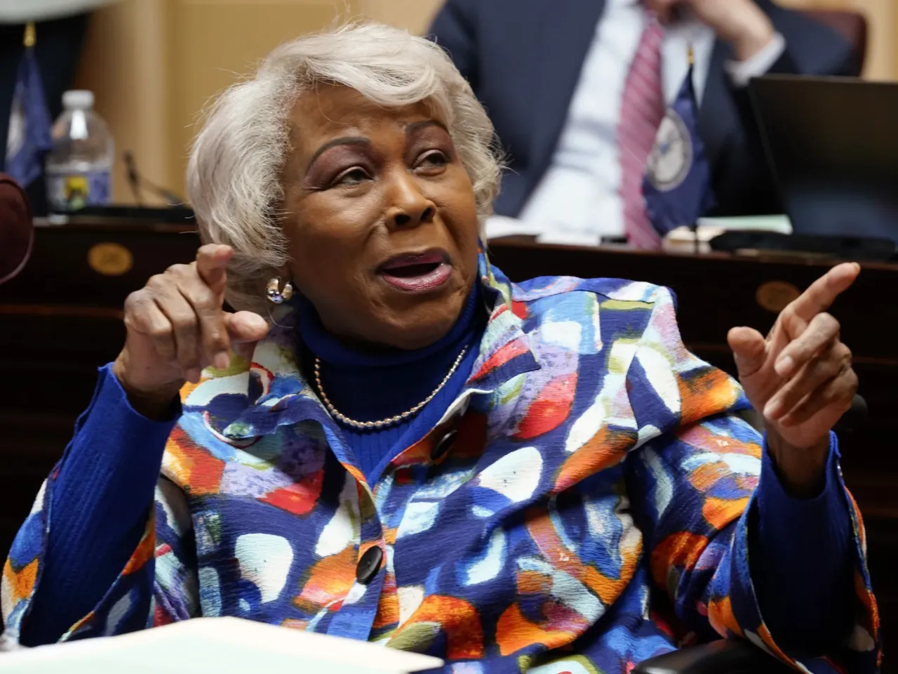 A local judge. A brash 82-year-old senator. State leaders have decided redistricting 1 Virginia state Sen. Louise Lucas during a budget session in Richmond in 2024.