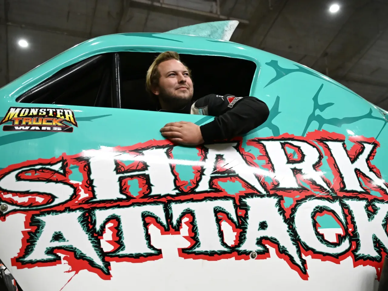 Monster trucks find a big audience with little kids 4 Shark Attack's driver, Jerry Furajter, says of his monster truck, "They make a lot of noise. There's no mufflers. ... When you start it up you know it's coming."