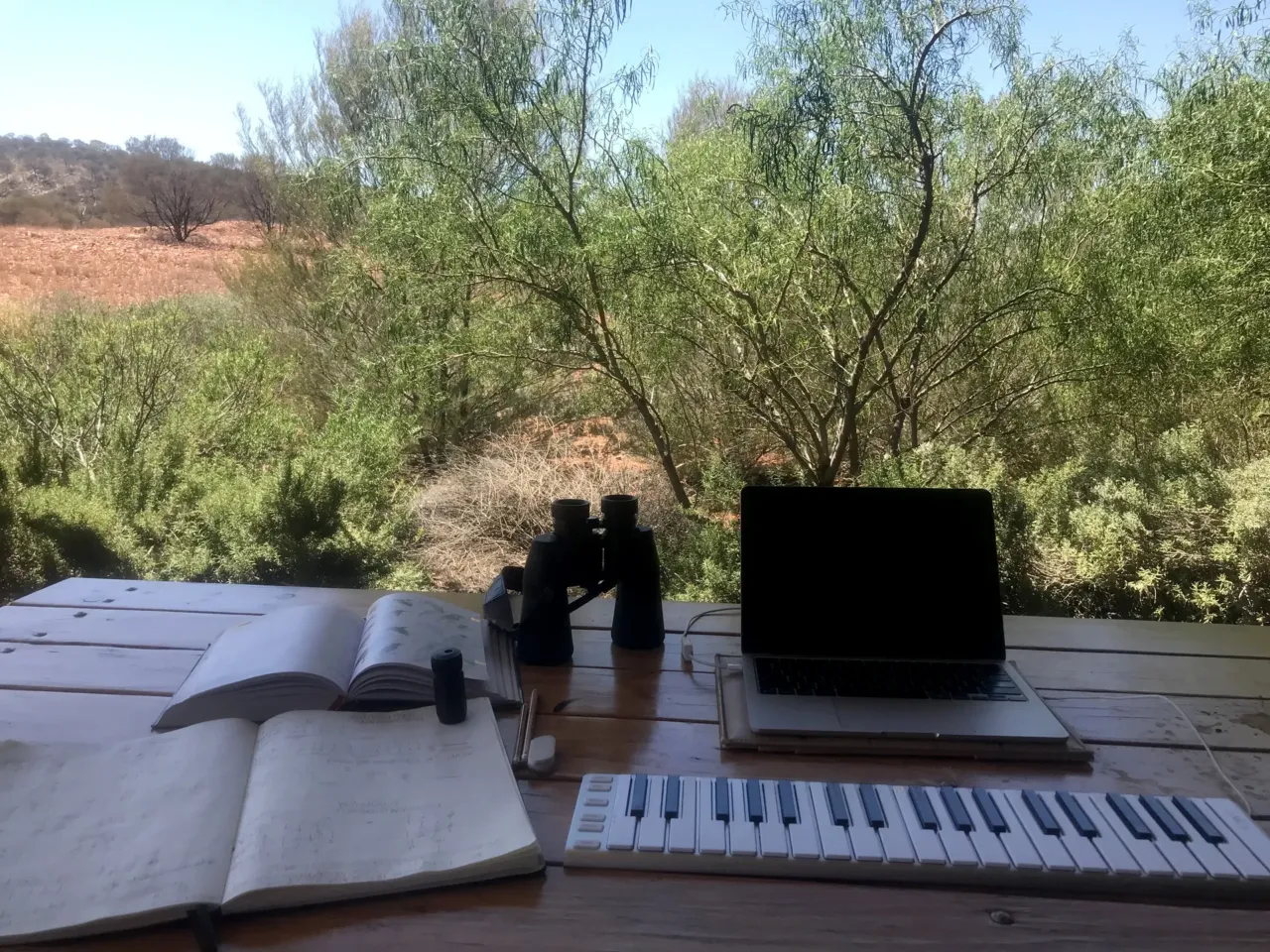 The dissenting musical life of John Luther Adams 2 Adams' current outdoor studio at his home in the Red Centre of Australia's Northern Territory.