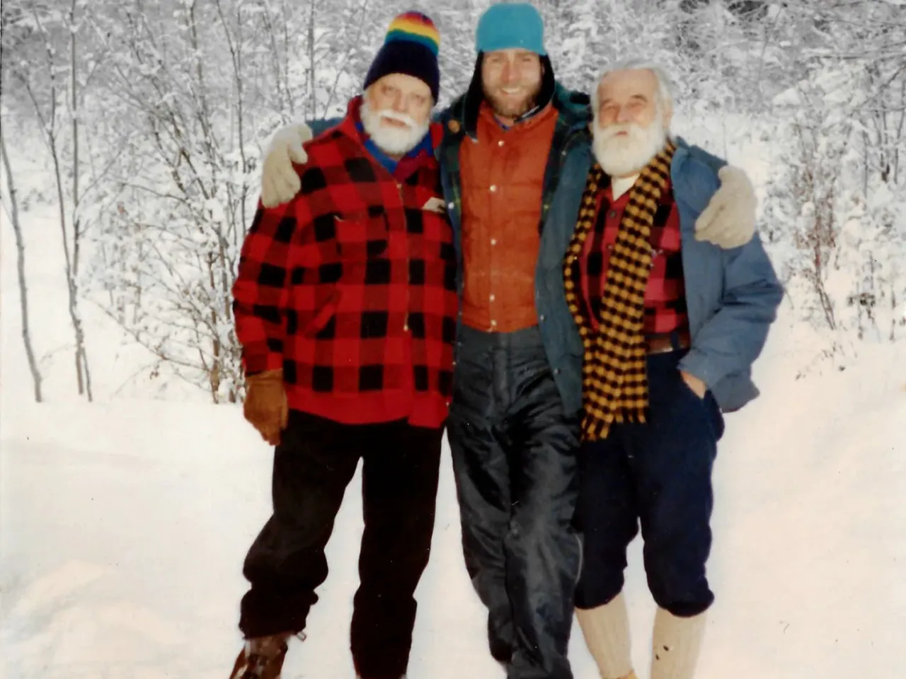 The dissenting musical life of John Luther Adams 5 Composer Lou Harrison (left) and musician William Colvig (right) visit Adams in Alaska in 1987.