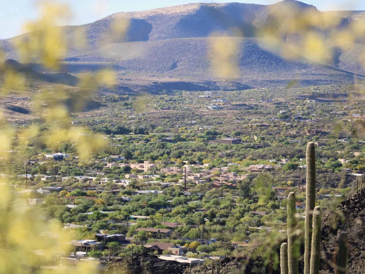 The sun sets on Cave Creek on March 27, 2026. Town officials say they can keep taps flowing for the next five to eight years and are looking for long-term solutions to water cuts. Those long-term fixes are likely to be complicated and expensive.