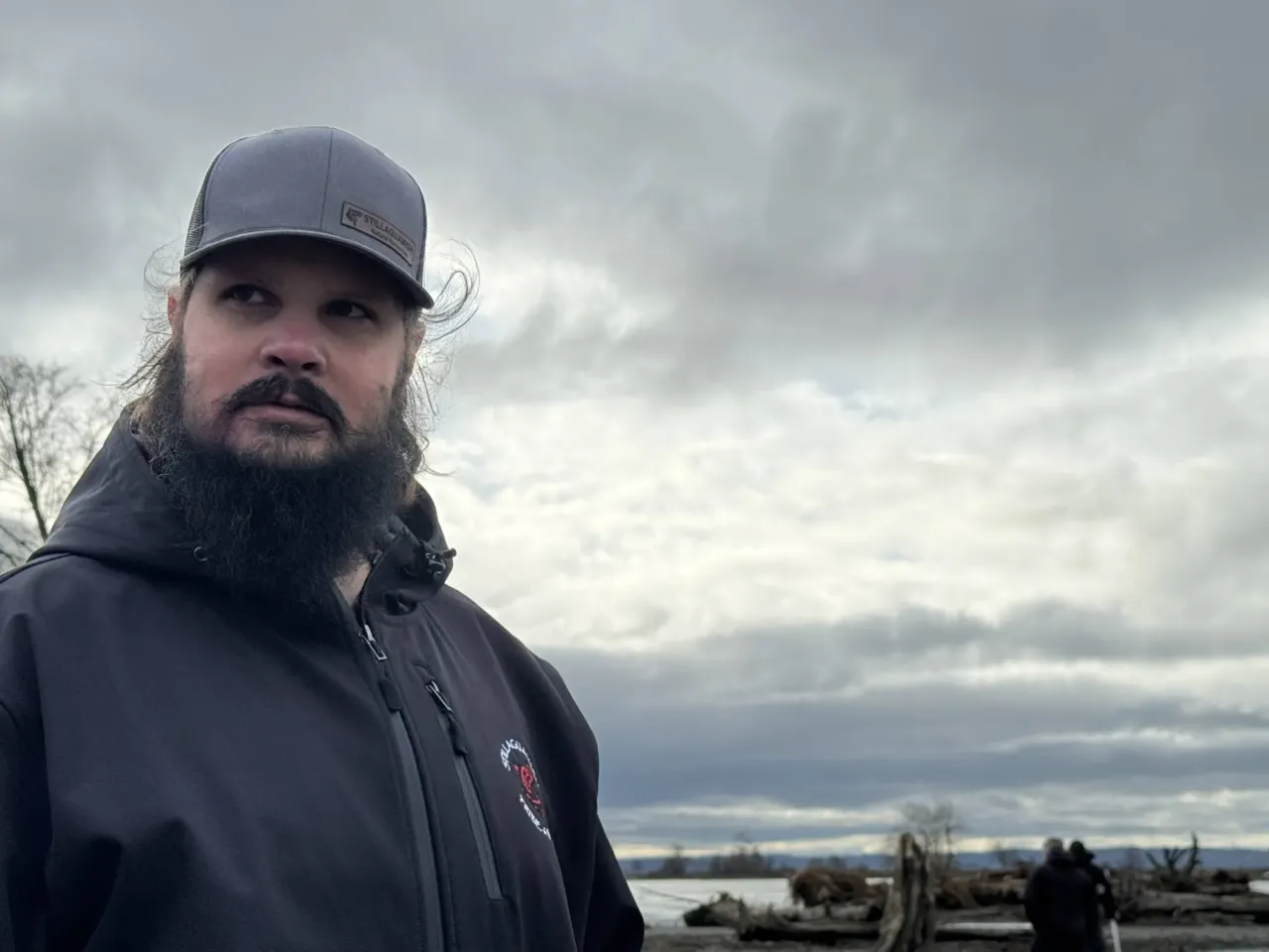 Stillaguamish Tribe deputy fisheries manager Scott Boyd at the mouth of the Stillaguamish River on Dec. 19, 2025.