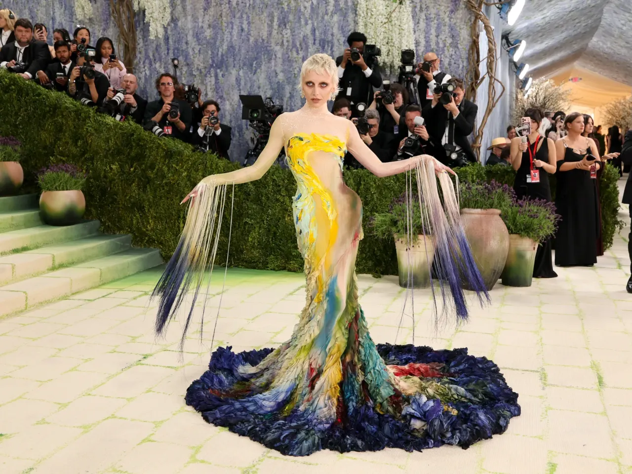 Model and influencer Emma Chamberlain attends the 2026 Met Gala.