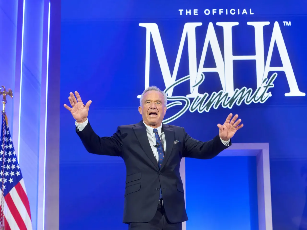 At a MAHA Institute event on Monday, Health Secretary Robert F. Kennedy Jr. announced plans to help people wean off antidepressants. Kennedy is pictured here arriving at another Make America Healthy Again event in November 2025.