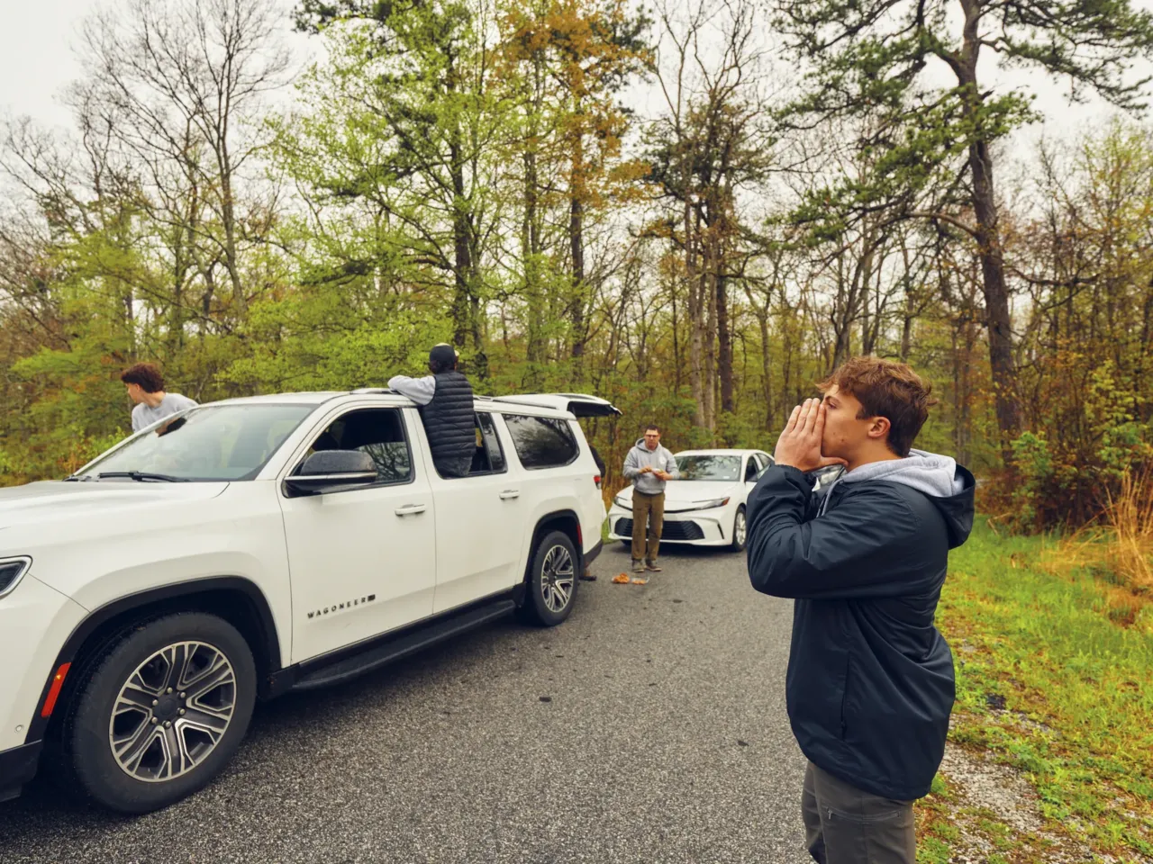 24 hours with 3 teenage birders: Welcome to the World Series of Birding 3 Trojan (right), makes bird calls at High Point State Park in northern New Jersey.