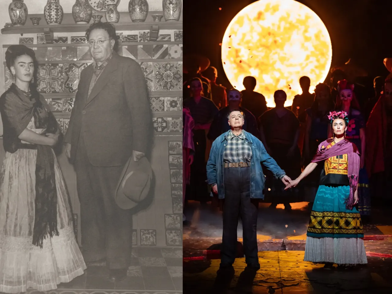 Frida Kahlo and Diego Rivera dream together again at Met Opera 2 Frida Kahlo and Diego Rivera's artistic and personal relationship has fascinated generations through books, films, plays and now an opera. Left: Leo Matiz. Diego Rivera and Frida Kahlo, Mexico. 1946. Platinum/palladium print. The Museum of Modern Art, New York. Right: Carlos Álvarez as Diego and Isabel Leonard as Frida in Gabriela Lena Frank's El Último Sueño de Frida y Diego.