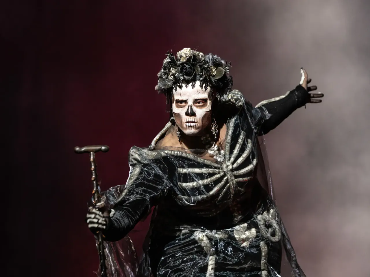 Frida Kahlo and Diego Rivera dream together again at Met Opera 4 Gabriella Reyes performs in the role of Catrina in Gabriela Lena Frank's El Último Sueño de Frida y Diego at the Met Opera.