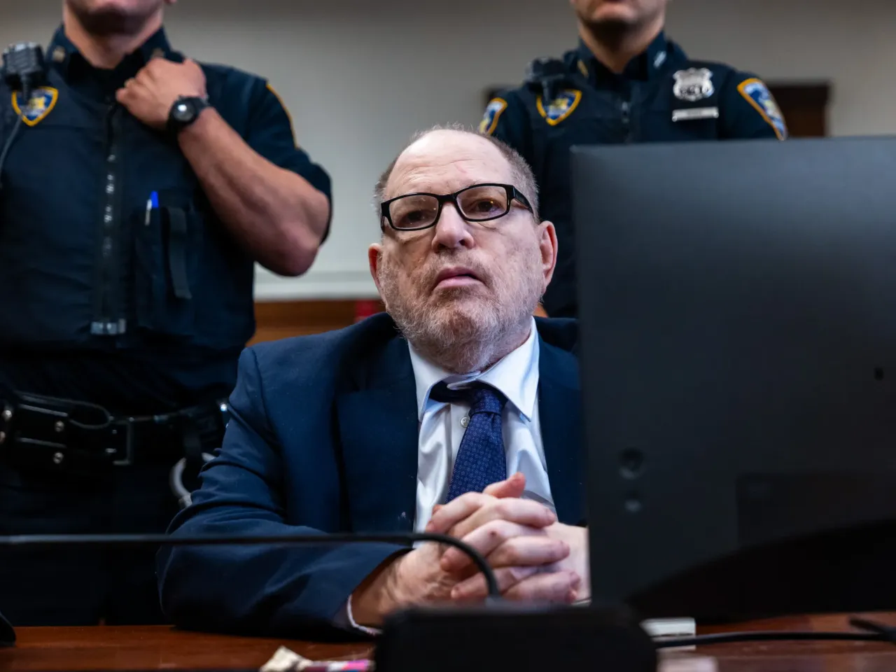Harvey Weinstein appears in Manhattan criminal court on May 14, 2026.