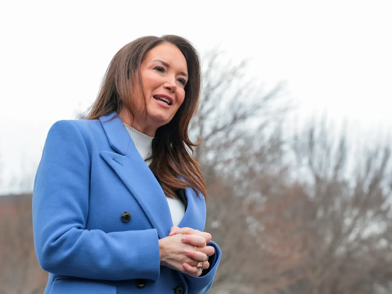 New burn bans and Trump's battle with immigration and DEI are impacting forest fires 2 Agriculture Secretary Brooke Rollins speaks to reporters outside of the White House on Feb. 12.