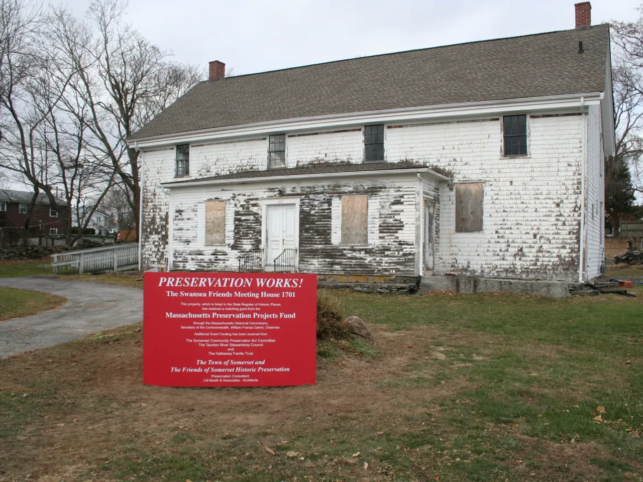 This year's list of endangered historic places focuses on equality and erasure 4 Swansea Friends Meeting House, Somerset, Mass.