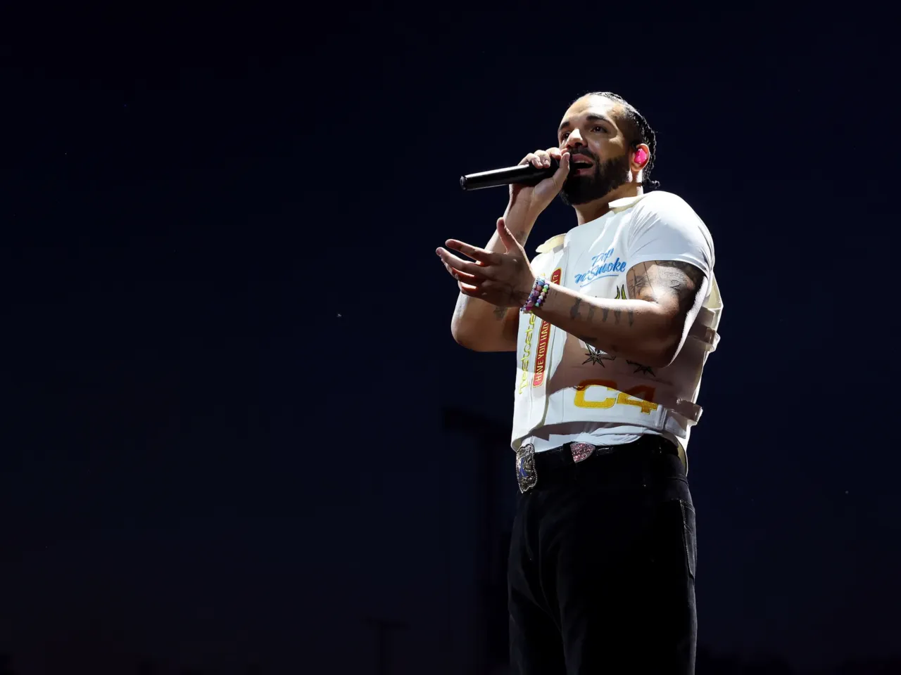 Drake performs at Wireless Festival in London in July 2025. His newest release after an unusual fallow period is a set of three albums: Iceman, Maid of Honour and Habibti.