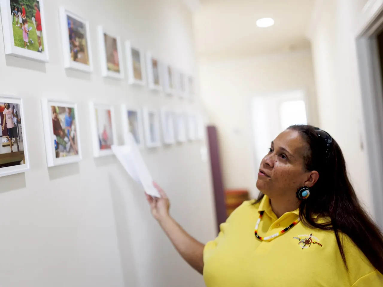 Chickahominy Nation plans child development center in Charles City County 1 Susann Brown goes through photos of students, including her grandson, who have gone through child care programs on Tuesday, May 19, 2026 in Charles City County, Virginia.
