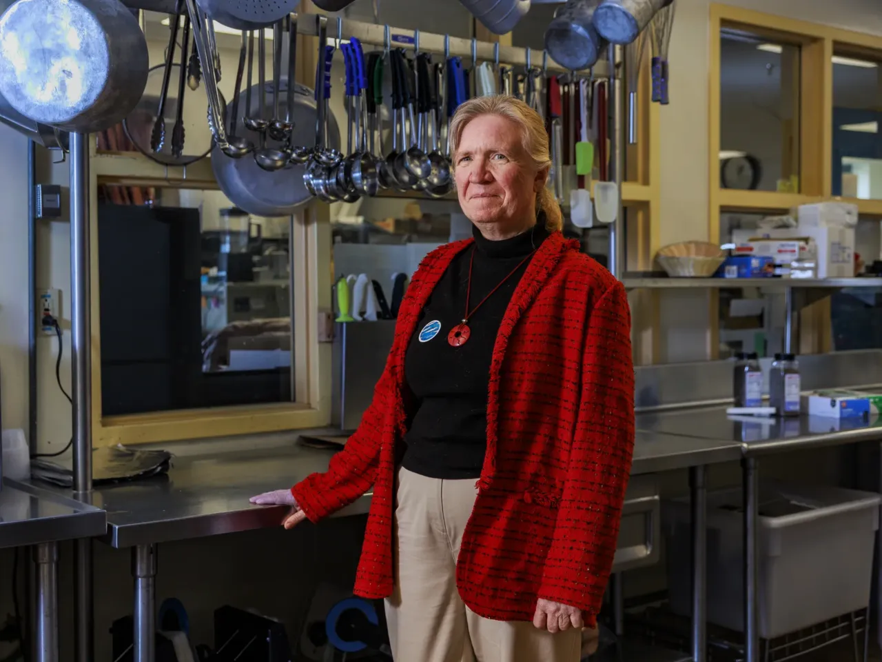 One solution for Maine's struggling fishing industry? Give fillets away for free 7 Mary Emerson is the Westbrook School Department's school nutrition director. Fish from the Fishermen Feeding Mainers program is being featured on school menus regularly.