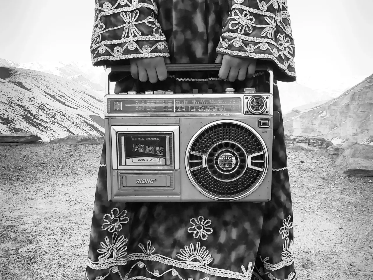 Mind-bending photos by anonymous cousins show the pain and dreams of Afghan women 4 This photo addresses the Taliban prohibition forbidding women to make music in public.