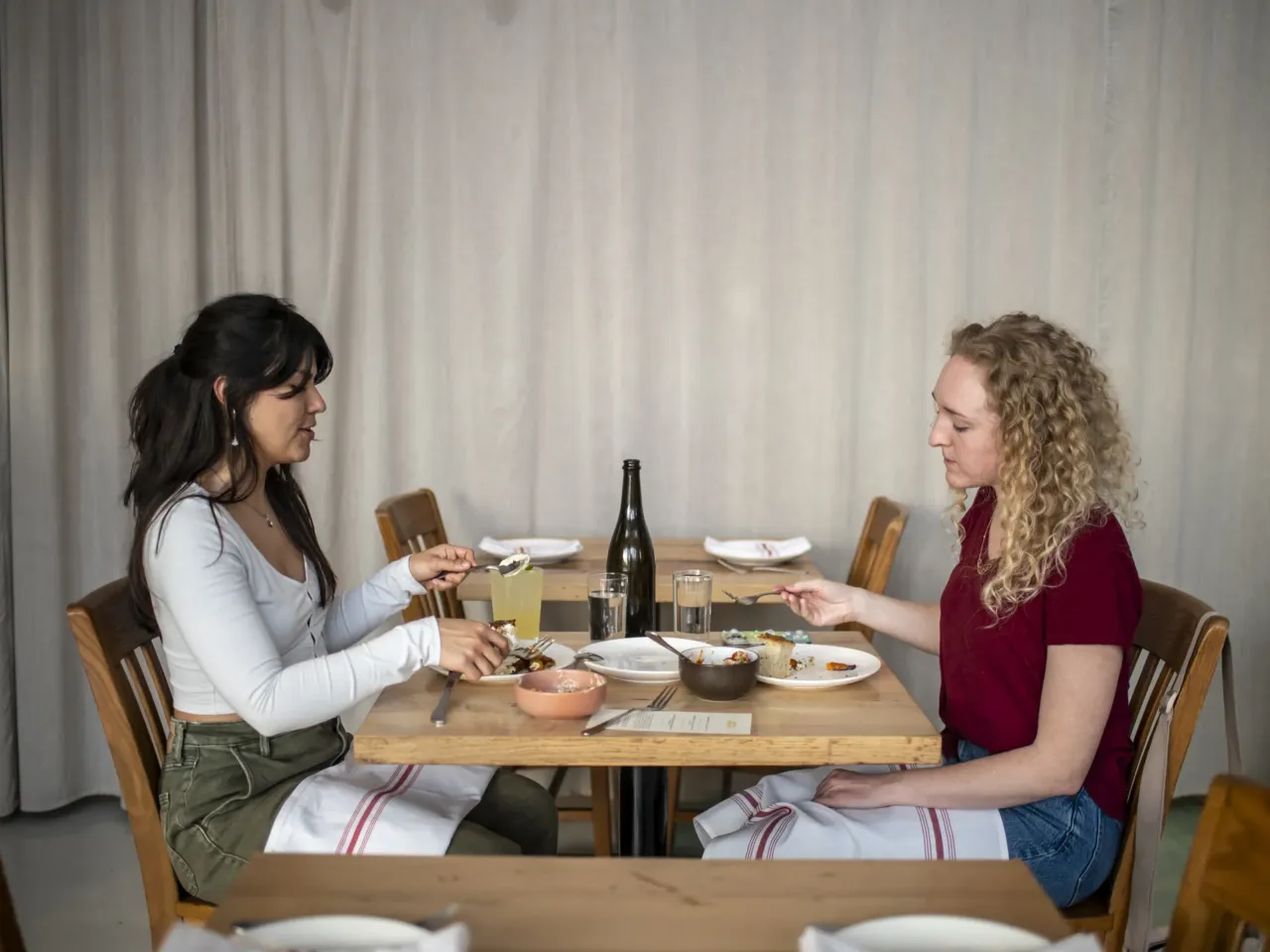 Diners are staying home, so this restaurant lets patrons pay what they want 5 Michelle Valencia (left) and Erin Weber visited the restaurant for a "girls night."