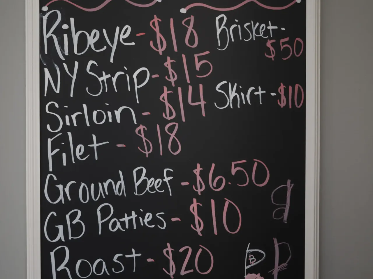 Why the U.S. cattle herd is at a 75-year low — and what it means for beef prices 5 A Hallstead Farms price list is displayed at the farm.