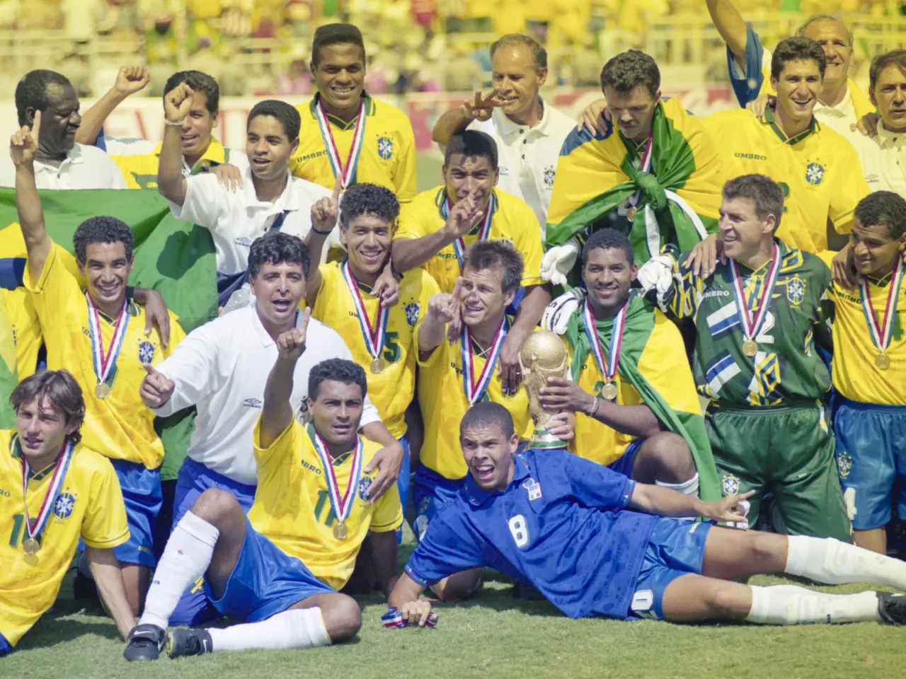 As costs add up, some in New Jersey are fuming about the World Cup 2 Brazil's players celebrate after winning the 1994 FIFA World Cup final against Italy at the Rose Bowl stadium in Pasadena, Calif., in July 1994. That was the only other time the U.S. has hosted the tournament.
