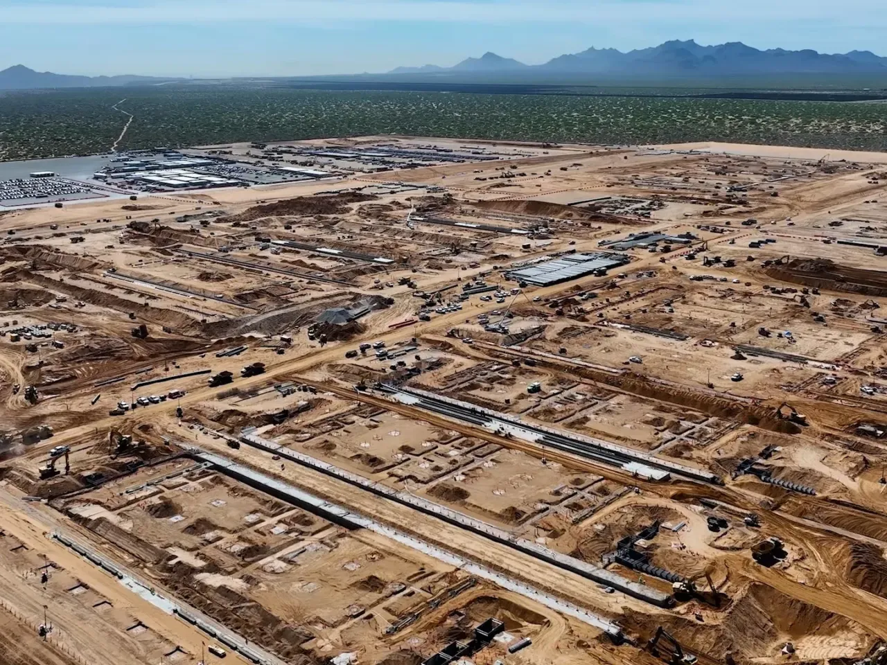 The building site for the Project Jupiter data center in Doña Ana County, New Mexico