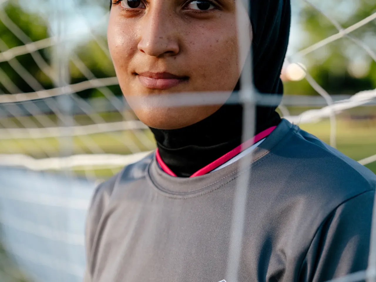 Fatimah Alzahraa Yazdchi, 16, at Michigan FC practice in Dearborn, Mich. She plans to watch the games on TV with her dad, whom she credits for most of her soccer skills.
