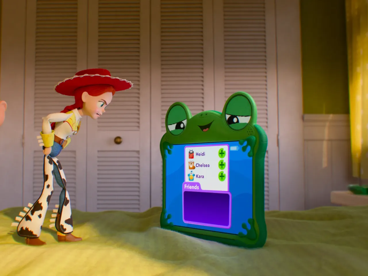 Cowgirl Jessie and her horse Bullseye face off against Lilypad in Disney and Pixar's Toy Story 5. It opens in theaters on Friday, June 19.