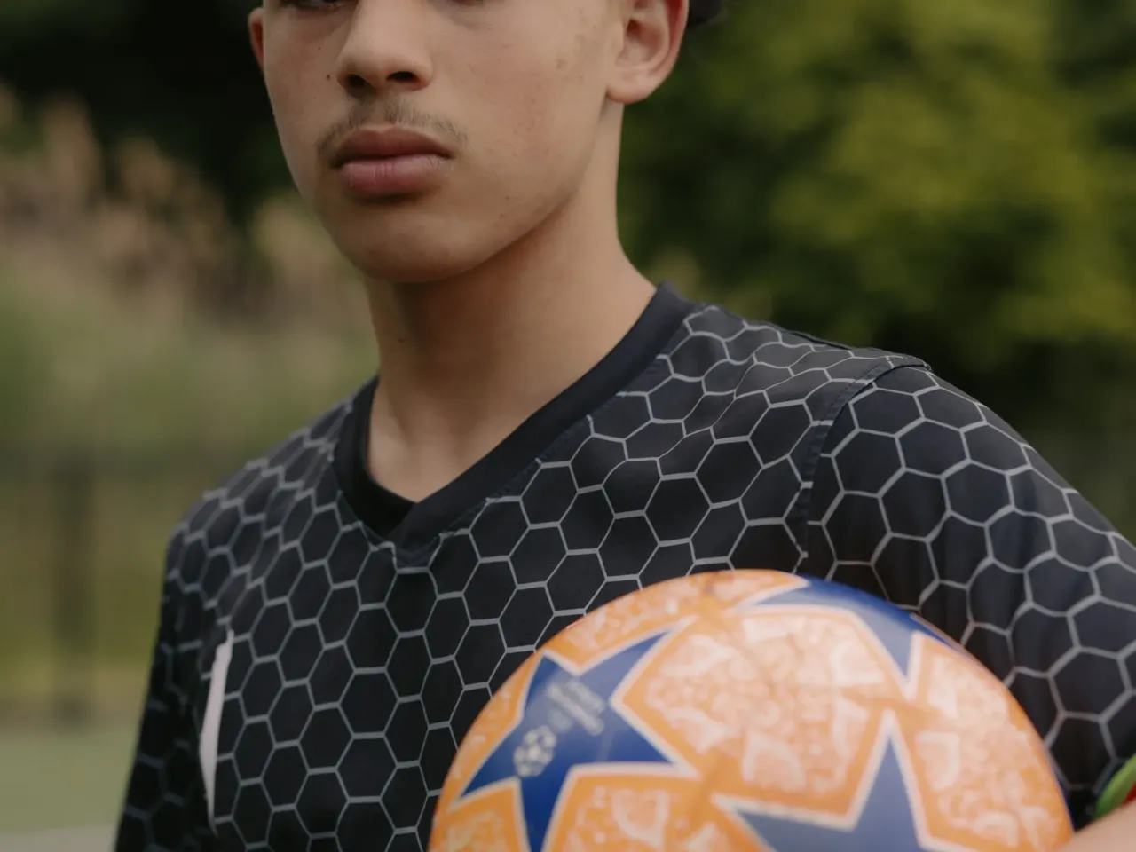 Palestinian-American kids find inspiration, and escape, on the soccer pitch 6 Obaida Al Amleh stands for a portrait during an evening practice with the Palestino Soccer Academy in Woodland Park, NJ on June 6, 2026.