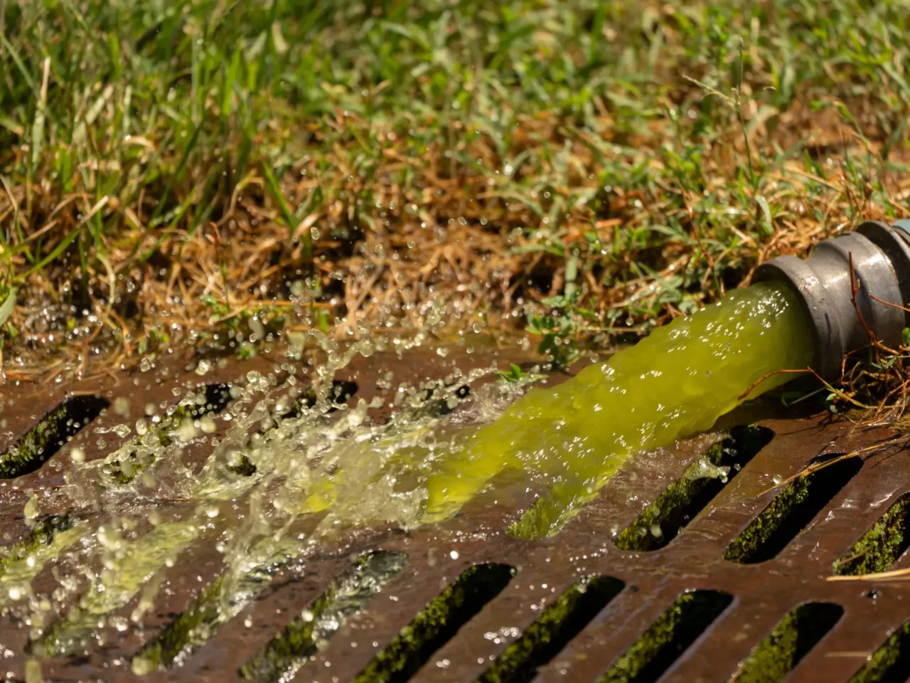 Trump claims vandals damaged D.C. Reflecting Pool, and says it will be drained again 2 Water from a vacuum line being used by National Park Service employees to clean the Lincoln Memorial Reflecting Pool pours into a nearby drain, Saturday, June 20, 2026, in Washington.