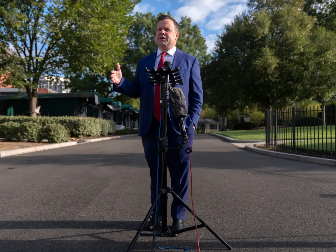 Trump cancels plans to sign housing bill, in latest sign of tension with his party 4 Bill Pulte speaks with reporters at the White House on Sept. 2, 2025. Trump's decision to nominate Pulte as acting director of national intelligence has frustrated Senate lawmakers, including several Republicans.