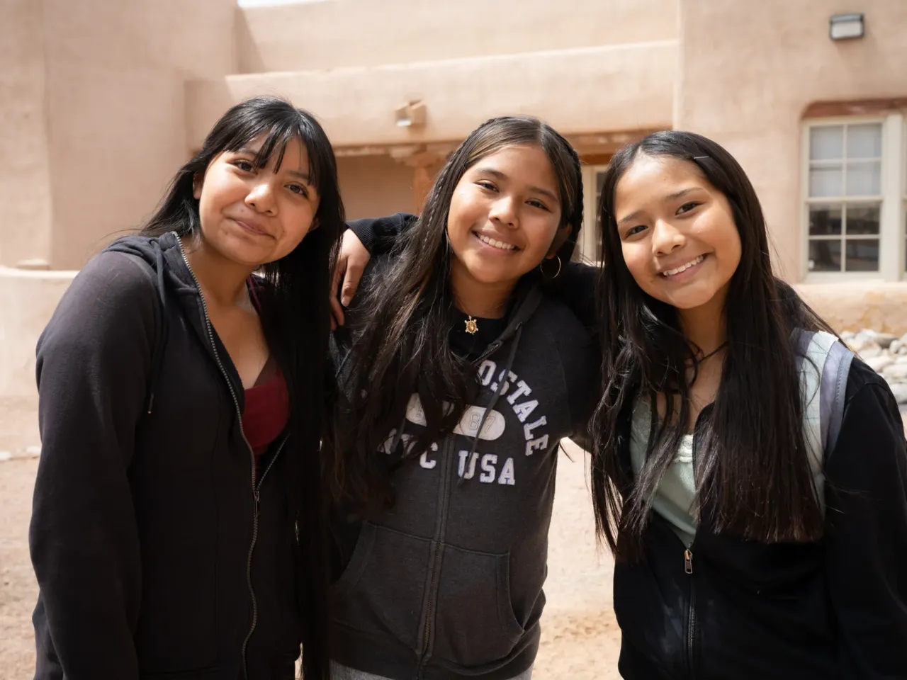 Once designed to strip Native students of culture, this school now safeguards it 5 Clarissa Quintana, Alivia Armijo, and Addison Tenorio, are students at SFIS.
