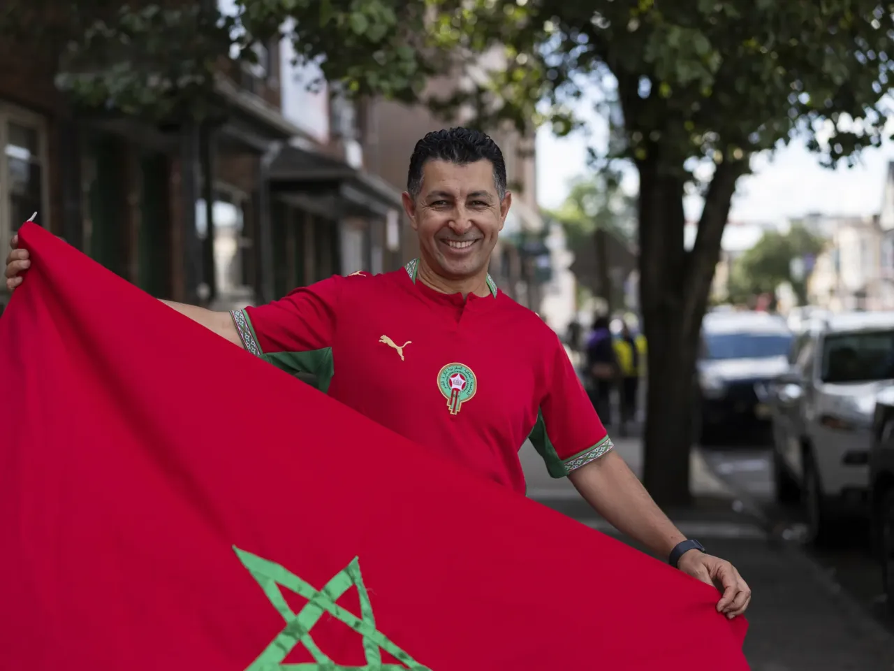 It's not just Cape Verde: African soccer is having a World Cup moment 1 Mustapha Chliah, a Morocco supporter, poses for a portrait holding a Moroccan flag before the Brazil vs. Morocco FIFA World Cup 2026 group-stage match in Paterson, N.J., on June 13.