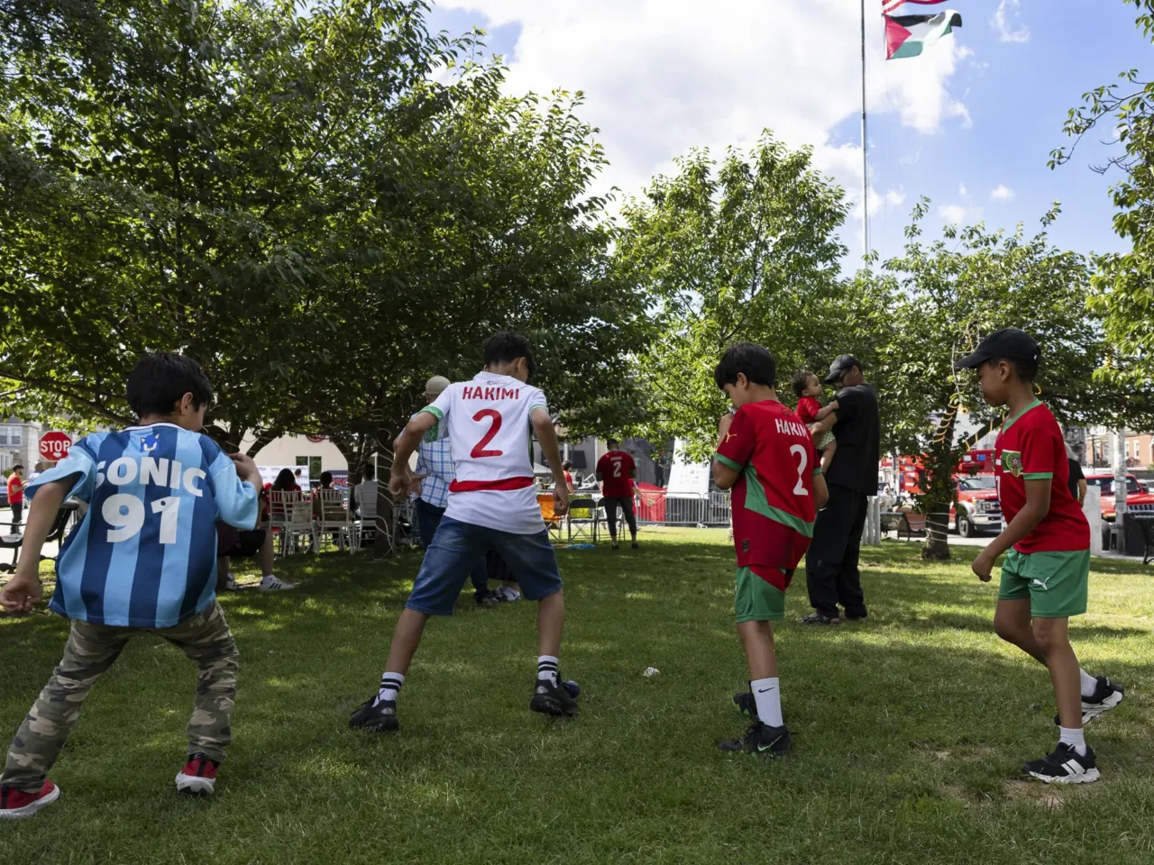 It's not just Cape Verde: African soccer is having a World Cup moment 2 Children play soccer ahead of a watch party for the FIFA World Cup group-stage match between Morocco and Brazil in Paterson, N.J. on June 13.
