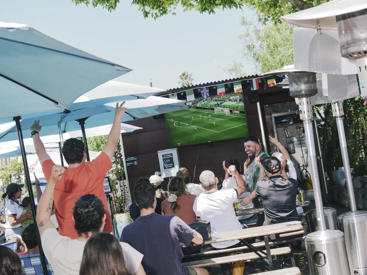 3 World Cup rivals find 'Common Ground' in a cross-border beer 4 Headlands Brewing hosts a screening of the first World Cup game on June 11 in Berkeley, Calif.
