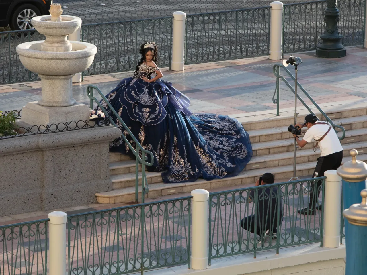 A family steps in to save the dying casino town of Primm, Nevada 15 Outside the Venetian in Las Vegas, people take photos for special events because of the architecture that mimics the canals and plazas of Venice, Italy.